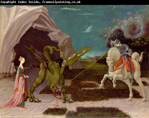 paolo uccello A gothicizing tendency of Uccello art is nowhere more apparent than in Saint George and the Dragon